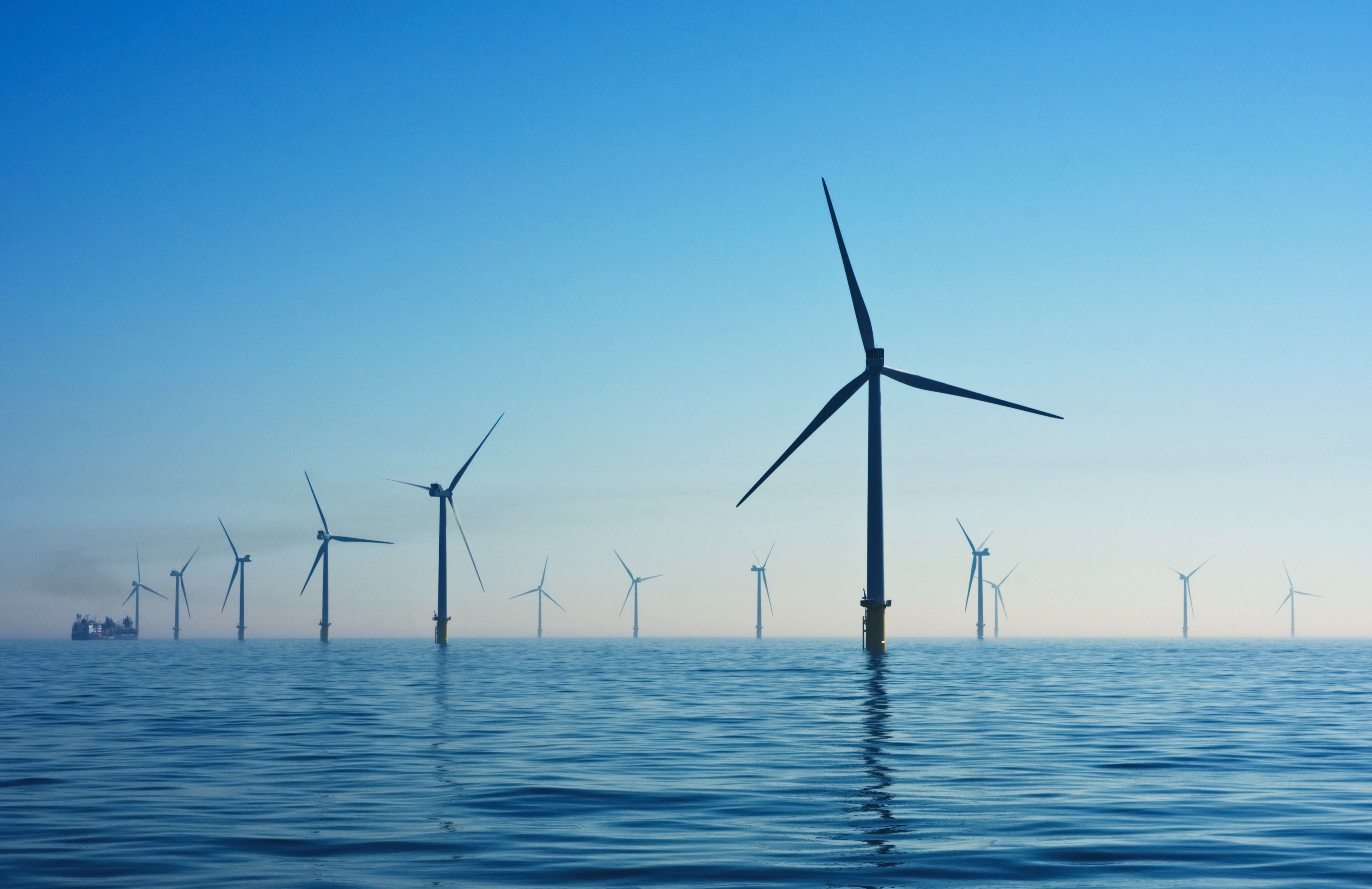 wind farm in sea